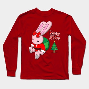 Turtle Rabbit Merry X'mas. Long Sleeve T-Shirt